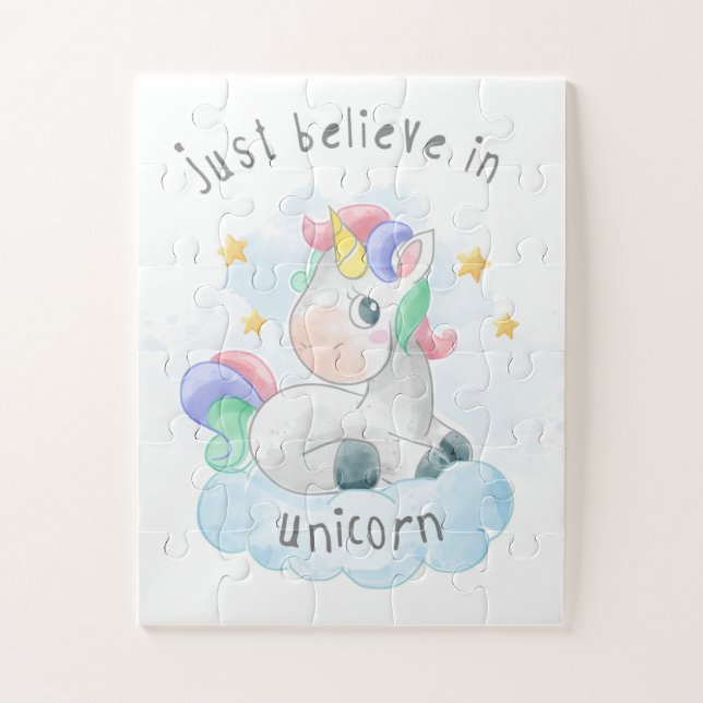 Just Believe Unicorn Jigsaw Puzzle (Vertical)