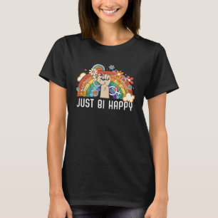 Just Bi Happy Bisexual Pride March Bisexuality LGB T-Shirt