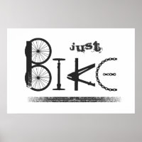 "Just Bike" Graffiti from Bike Parts & Tire Tracks