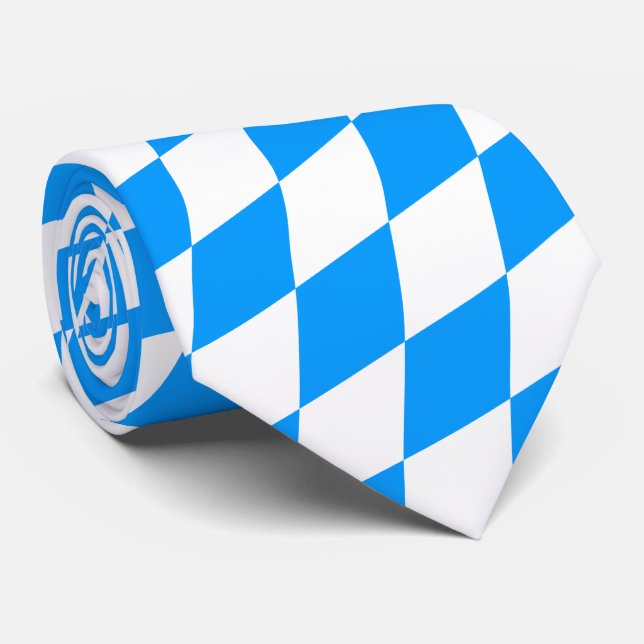 Just blue and white, Bavarian pure. Tie (Rolled)