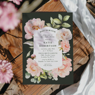 Just Blush Baby in Bloom Floral Baby Shower Invitation
