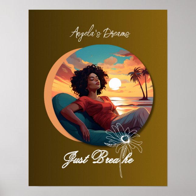 Just Breathe African American woman Poster (Front)