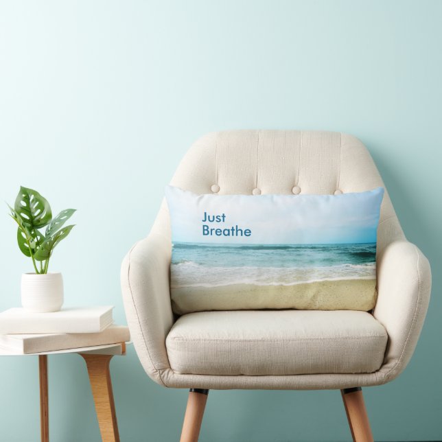 Just Breathe at the Beach Lumbar Cushion (Chair)