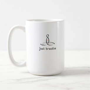 Just Breathe - Black Fancy style Coffee Mug