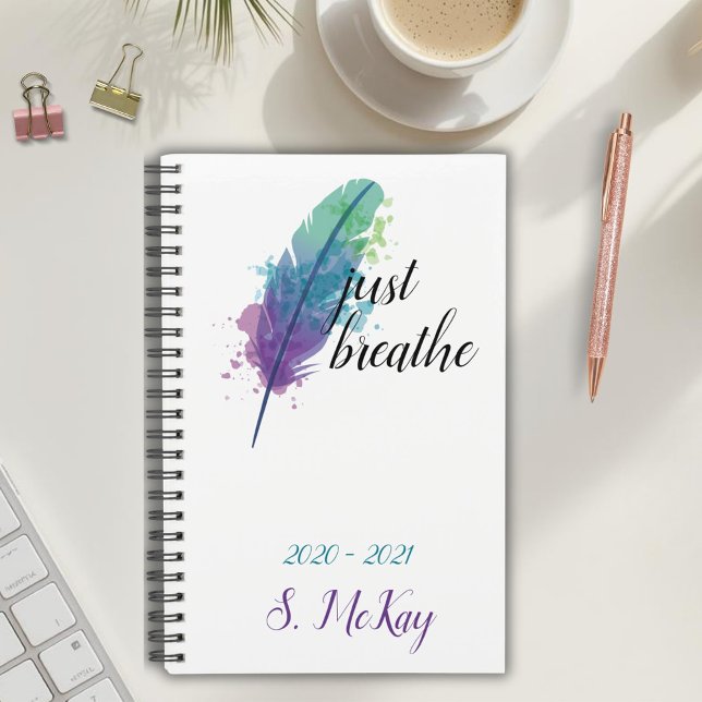 Just Breathe Boho Watercolor Monogram Planner (Creator Uploaded)