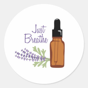 Just Breathe Classic Round Sticker