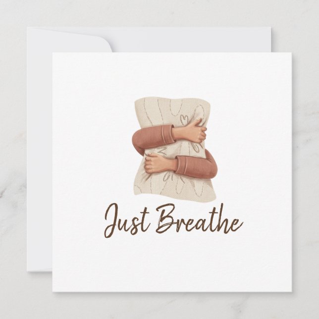 Just Breathe Cosy Self Care Illustration (Front)