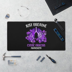 Just Breathe Cystic Fibrosis Awareness Desk Mat