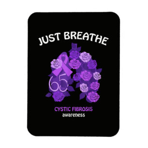 Just Breathe Cystic Fibrosis Awareness Magnet