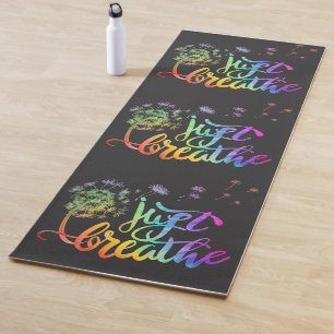 Just breathe dandelion blowing in the wind  yoga mat