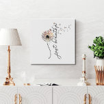 Just Breathe Dandelion Butterfly Inspiration Yoga Faux Canvas Print<br><div class="desc">Just Breathe design with butterflies and a dandelion blowing in the wind. Great for inspiration,  yoga,  motivational,  and encouragement. Canvas come in many sizes.</div>
