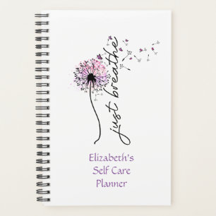 Just Breathe Dandelion Butterfly Self Care Yoga Planner