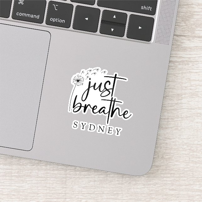 Just Breathe Dandelion Custom Name (Detail)