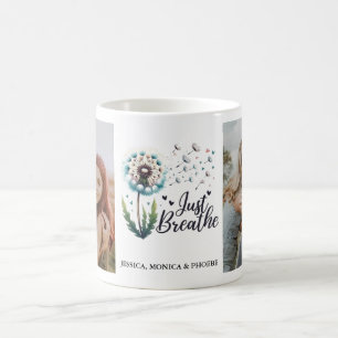 "Just Breathe" Dandelion Photo Mug