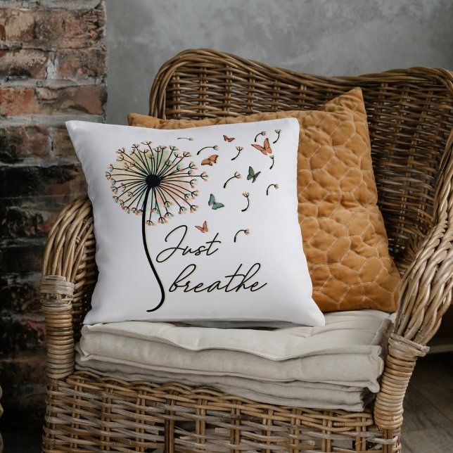 Just Breathe Dandelion with Butterflies Cushion (Creator Uploaded)