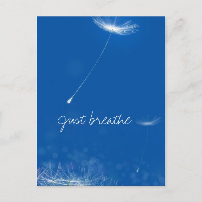 Just breathe - Dandelions floating Postcard (Front)