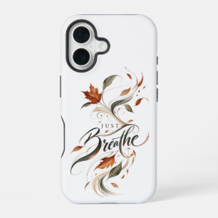 Just Breathe Fall Leaf iPhone 16 Case