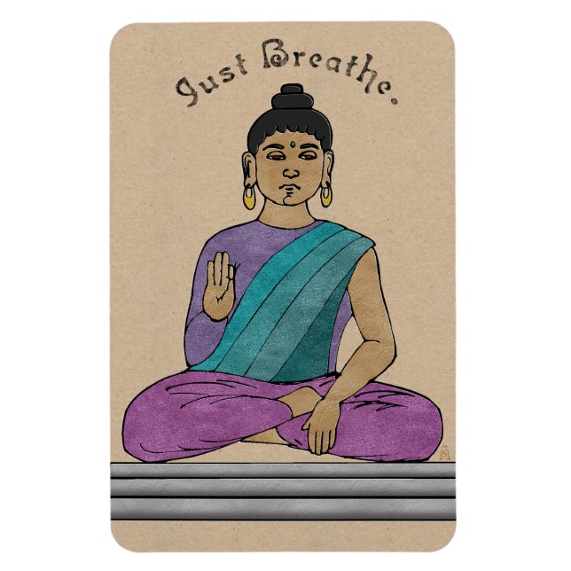 Just Breathe (flexible magnet) Magnet (Vertical)