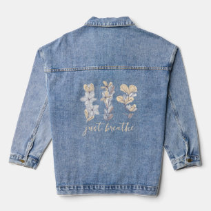 Just Breathe Floral Denim Jacket