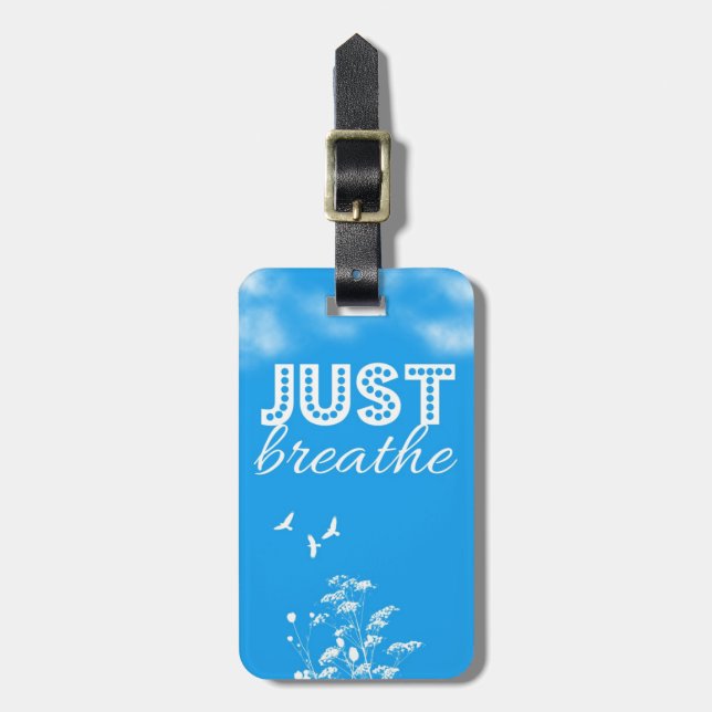 Just Breathe Luggage Tag (Front Vertical)