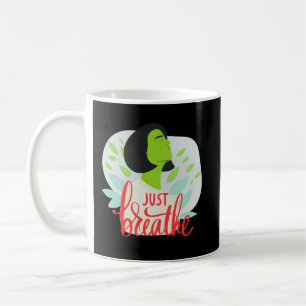 Just Breathe Mindfulness Quote Mug for Daily Calm