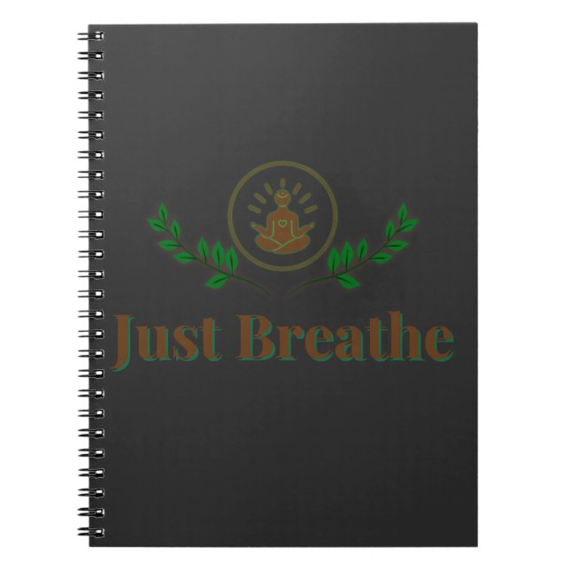 Just Breathe | Minimal Calming Design for Mindfuln Notebook (Front)