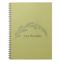 Just Breathe Minimalist Botanical Notebook