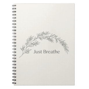 Just Breathe Minimalist Botanical Notebook