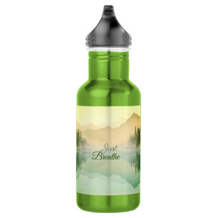 Just Breathe Mountain Forest Gold Green 532 Ml Water Bottle