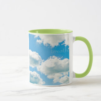 Just Breathe.....Relax in the clouds mug