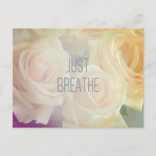 Just Breathe - Roses Postcard