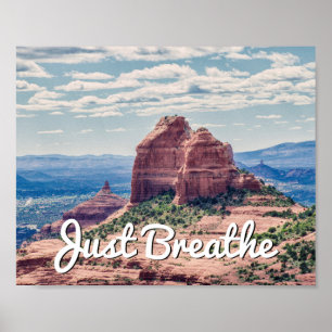 Just Breathe Sedona Background Poster