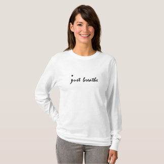 Just Breathe Semicolon Mental Health Awareness T-Shirt