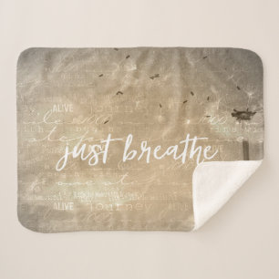 Just Breathe  Sherpa Blanket