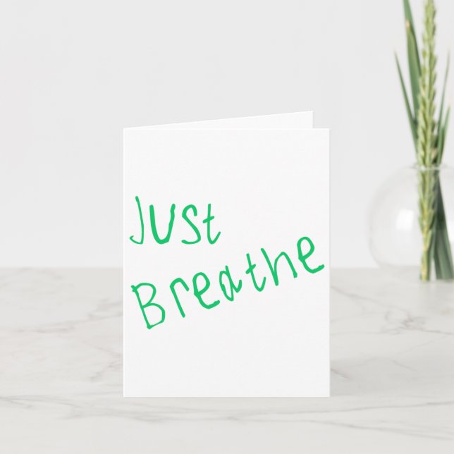 Just Breathe Sticker  Card (Front)