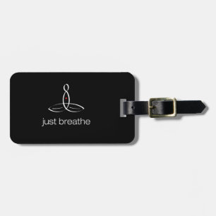 Just Breathe - White Regular style Luggage Tag