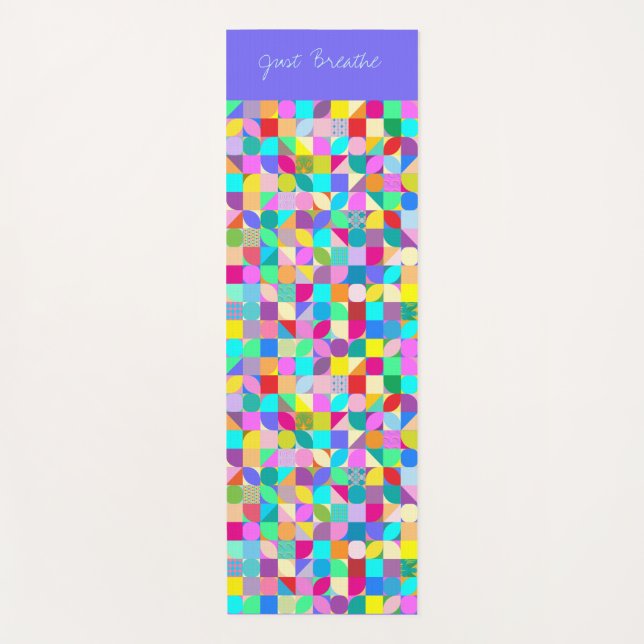 Just Breathe Yoga Meditation Modern Mat (Front)