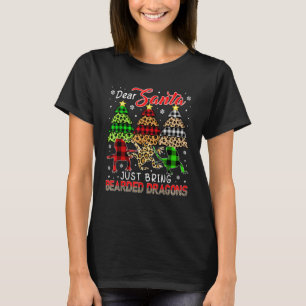 Just Bring Bearded Dragons Three Leopard Plaid Ani T-Shirt