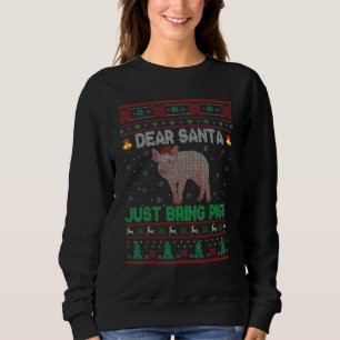 Just Bring Pigs Christmas Sweater Santa Pig Farmer