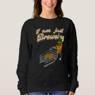 Just Browsing Swinger Shopping Cart Upside Down Pi Sweatshirt