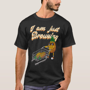 Just Browsing Swinger Shopping Cart Upside Down Pi T-Shirt
