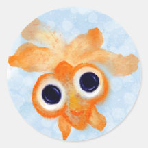Just Bubblin’ by Watercolor Goldfish Stickers