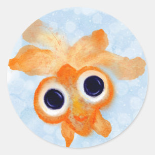 Just Bubblin’ by Watercolor Goldfish Stickers