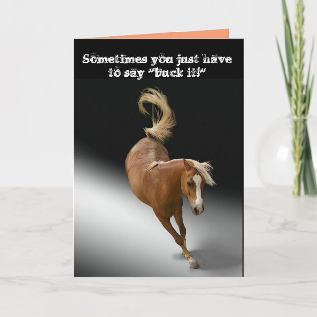 Just "buck it" retirement card (Front)