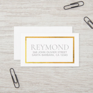 Just Business Name and Address Simple Chic Card