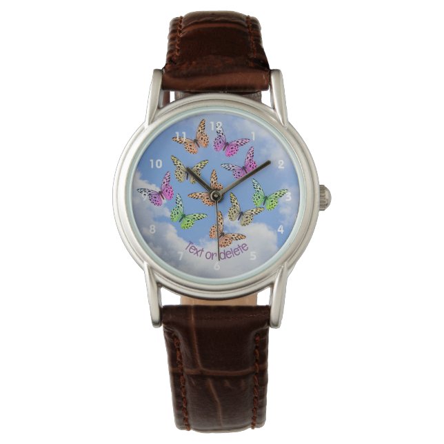 Just Butterflies Personalised   Watch (Front)