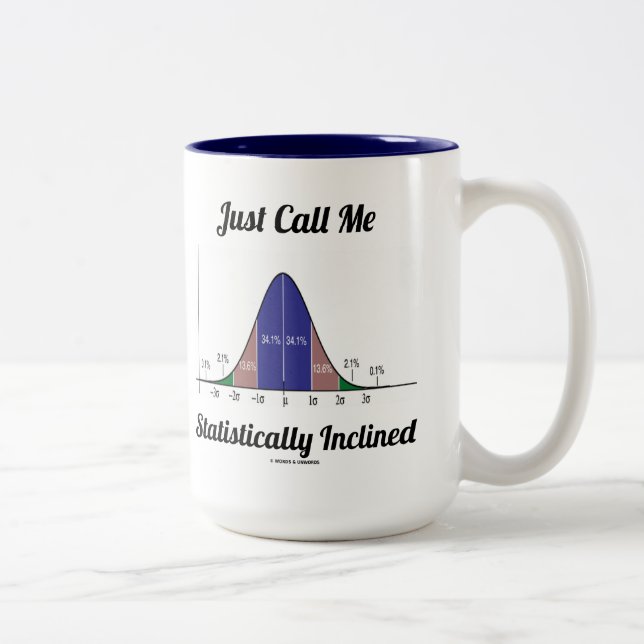 Just Call Me Statistically Inclined Bell Curve Two-Tone Coffee Mug (Right)