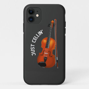 Just Cellin' Funny Chilling Cello Violin Case-Mate iPhone Case