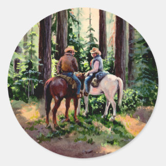 JUST CHATIN' by SHARON SHARPE Classic Round Sticker