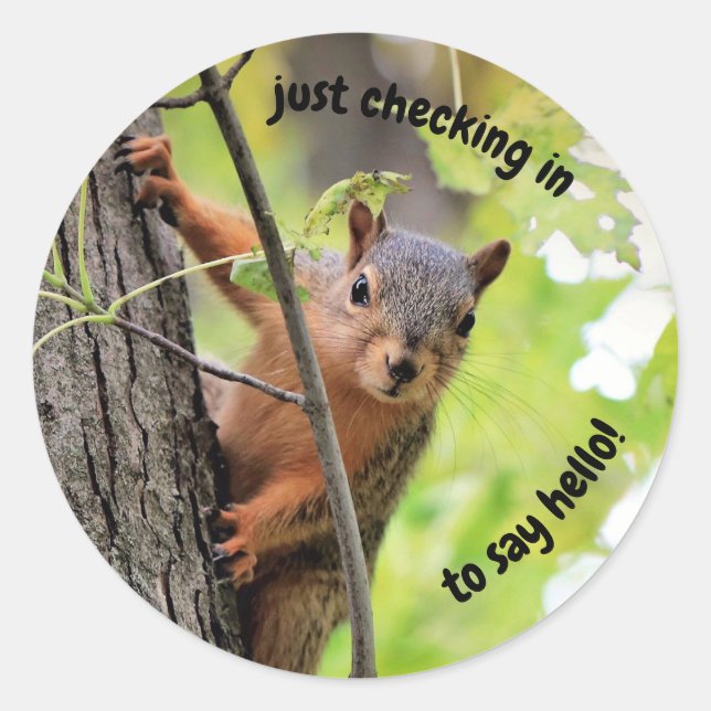 Just Checking In Stickers (Front)